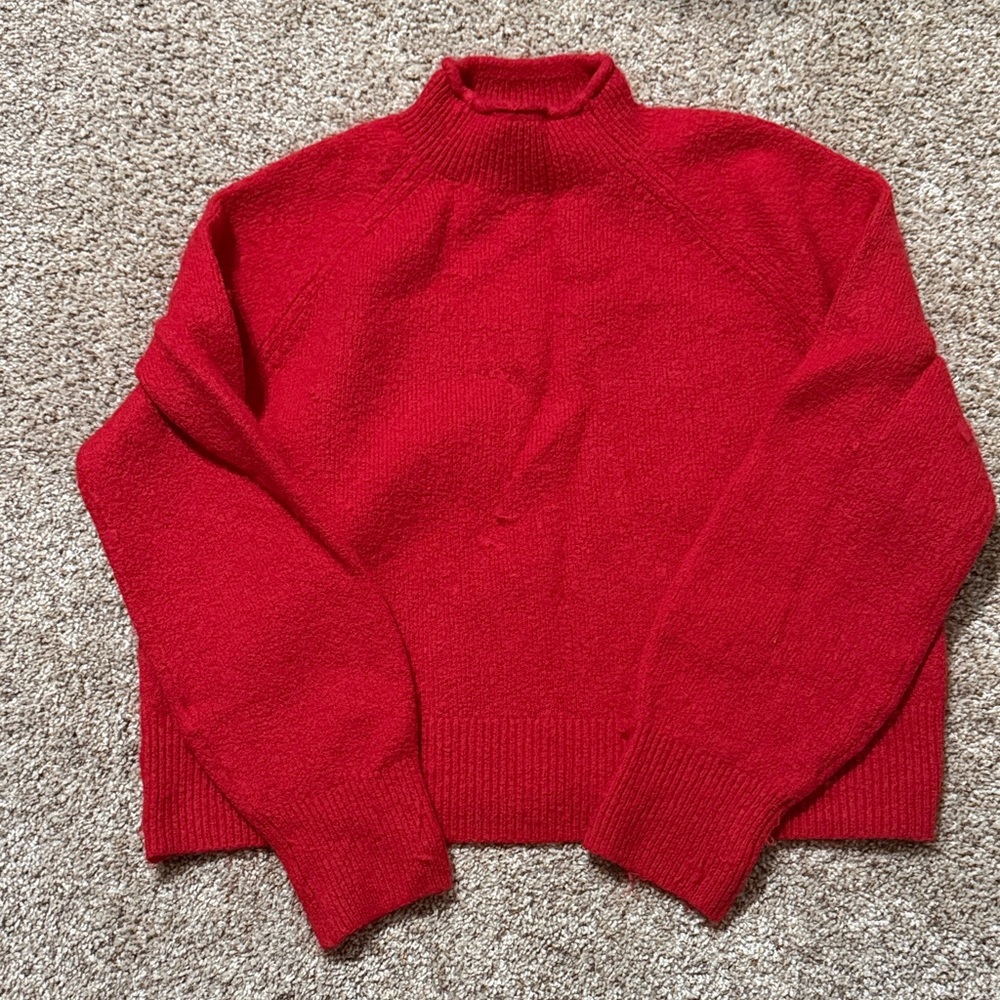 J. Crew Classic Red Turtleneck Sweater